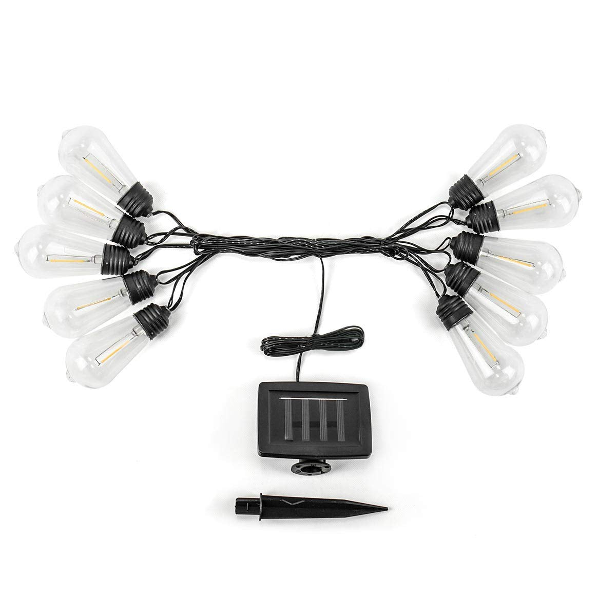 Guirlande Solaire <br> 10 Ampoule Tulipe LED