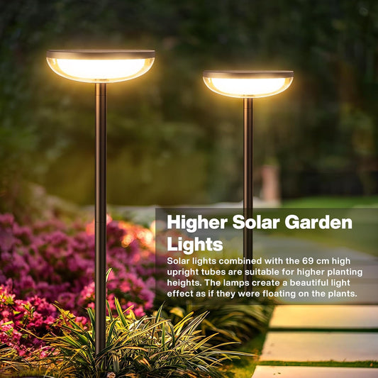 4 Pack Solar Swaying Garden Lights Outdoor. Super Bright 8 LED Warm White. 1000mAh Battery. IP65 Waterproof. Auto On/Off. for Yard. Patio. Pathway Decorations
