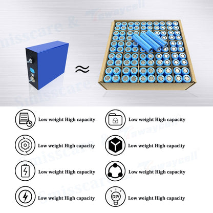 Brand New 12V 24V 48V 200Ah Lifepo4 Rechargeable Battery 3.2V Grade A Lithium Iron Phosphate Prismatic Solar Cell EU US TAX FREE