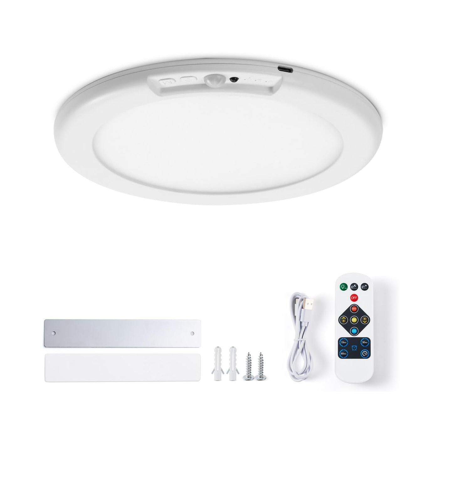 7.5 Battery Operated Motion Sensor Ceiling Light. Dimmable