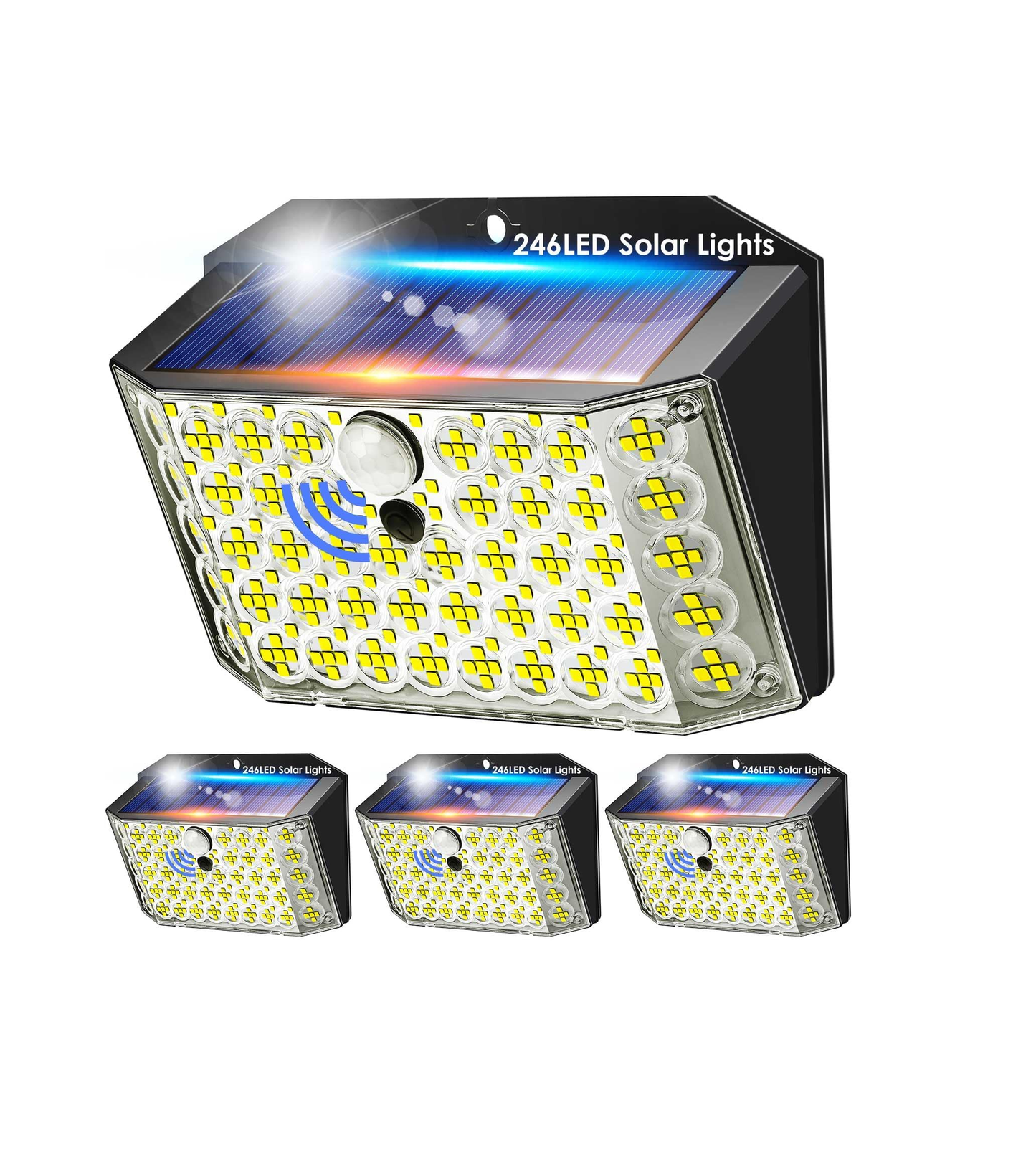 Solar Security Lights – 246 LED. Motion Sensor. Waterproof