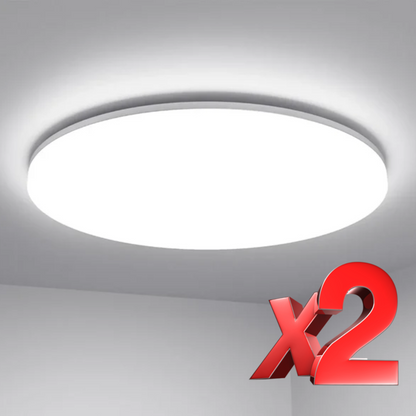 48W LED Bathroom Ceiling Light – IP54 Waterproof Flush Mount Ceiling Light. 4230 Lumens. 6000K Daylight White. Large Round LED Ceiling Lamp for Bathroom. Kitchen. Bedroom. Living Room. Hallway & Office