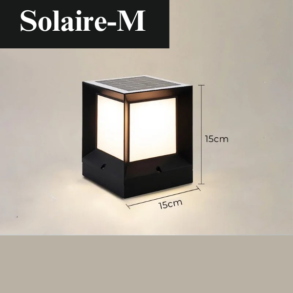 Lampe solaire design cube multicolore (Aluminium)