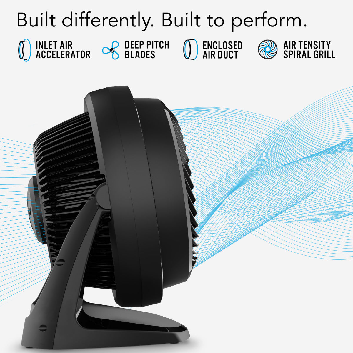 Vornado Whole Room Air Circulator – Powerful Vortex Action. 75-ft wind. Adjustable Tilt. Desk/Floor Fan. 3-Speed. black. 62-AN