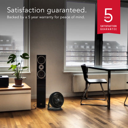 Vornado Whole Room Air Circulator – Powerful Vortex Action. 75-ft wind. Adjustable Tilt. Desk/Floor Fan. 3-Speed. black. 62-AN