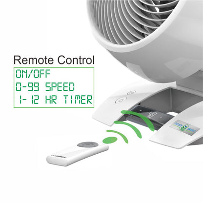 [CLIMATE VOUCHER $400] Vornado Energy Smart™ Air Circulator – Remote Control. Vortex Action. DC motor. Oscillation. Timer. 99-Speed. white. 6303DC