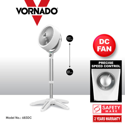 [CLIMATE VOUCHER $400] Vornado Energy Smart™ Air Circulator Fan. Vortex Action. DC motor. Oscillation. Timer. Variable Speed instead (683DC)
