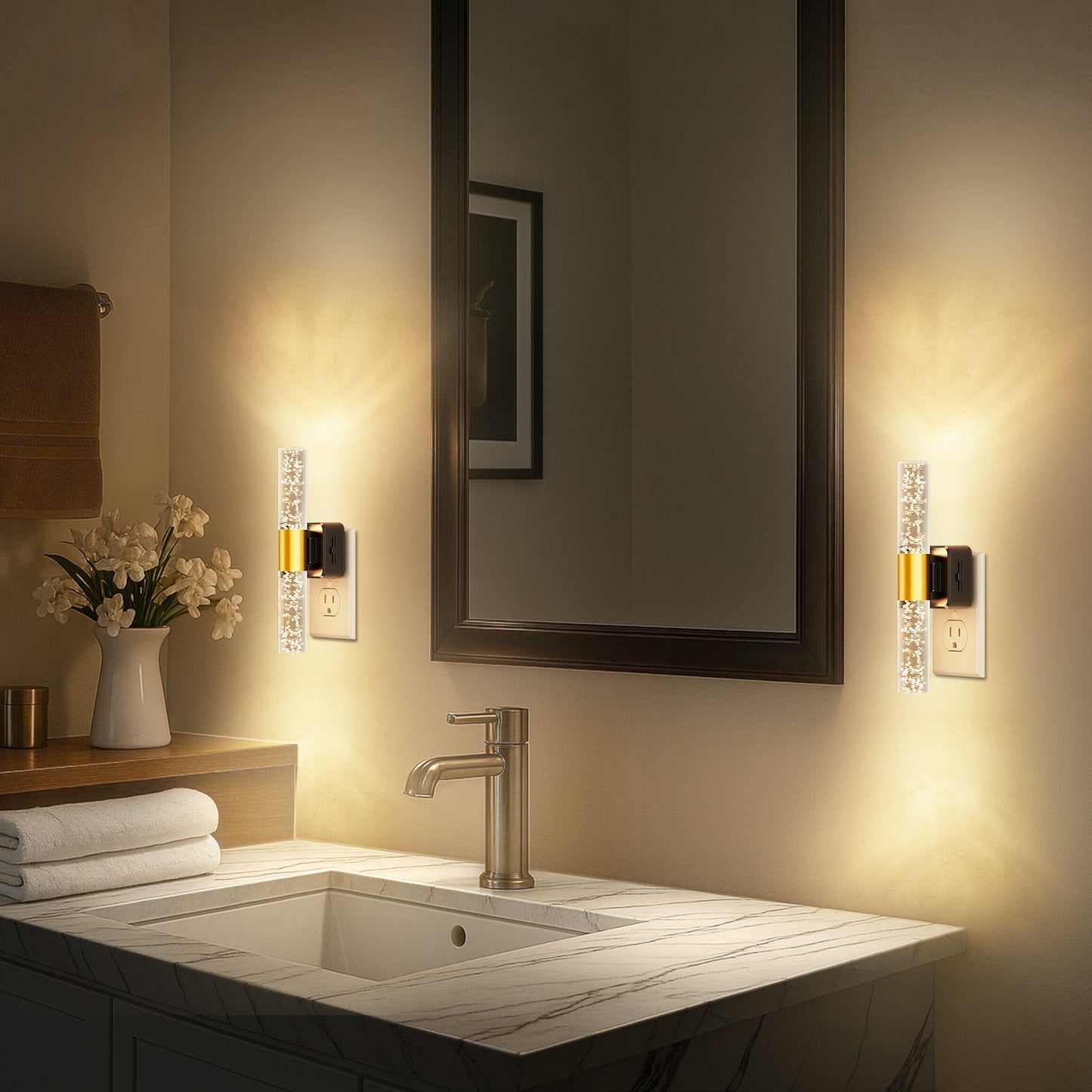 Plug-in Night Light Acrylic Bubble (Rotatable)