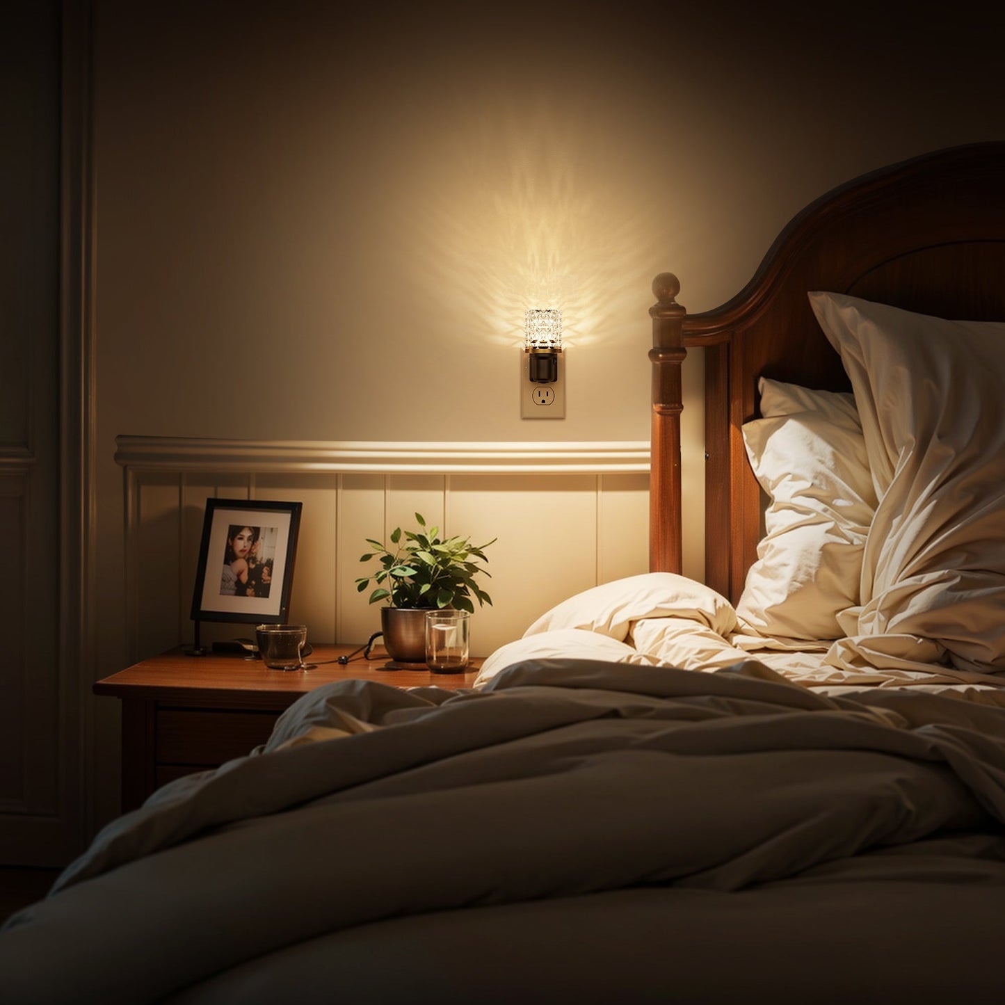 Plug-in Night Light Crystal Diamond Style