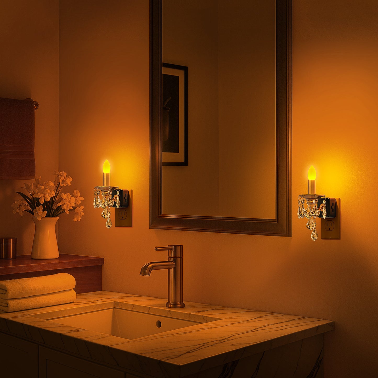 Plug-in Night Light Flameless Candle Style