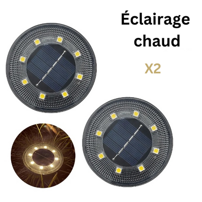 Spot solaire encastrable 8 LED