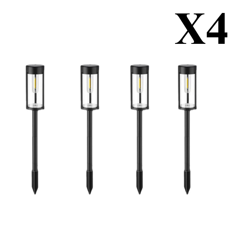 Piquet lumineux solaire avec ampoule à filament (Rond)
