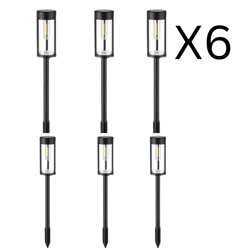 Piquet lumineux solaire avec ampoule à filament (Rond)