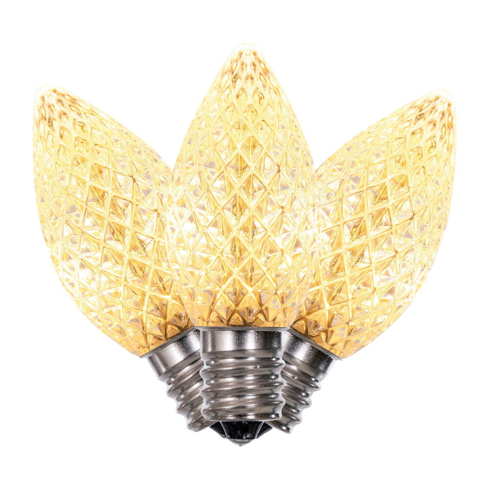 LED C7 - Transparant Faceted Bulb - Steady (Warm White. Pure White. Sun Warm White)