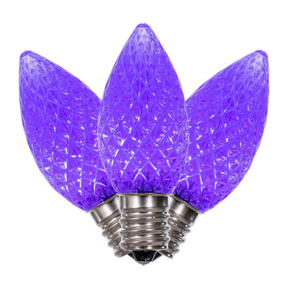 LED C7 - Transparant Faceted Bulb - Steady