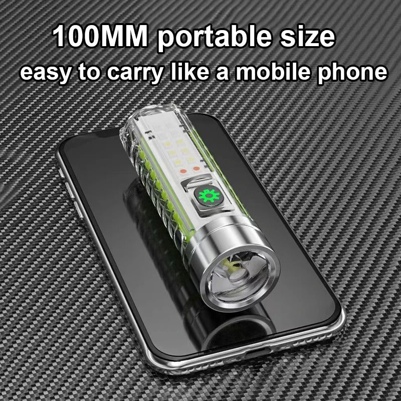 Rechargeable LED Torch Lamp with Magnet Camping COB Light Multifunction Portable