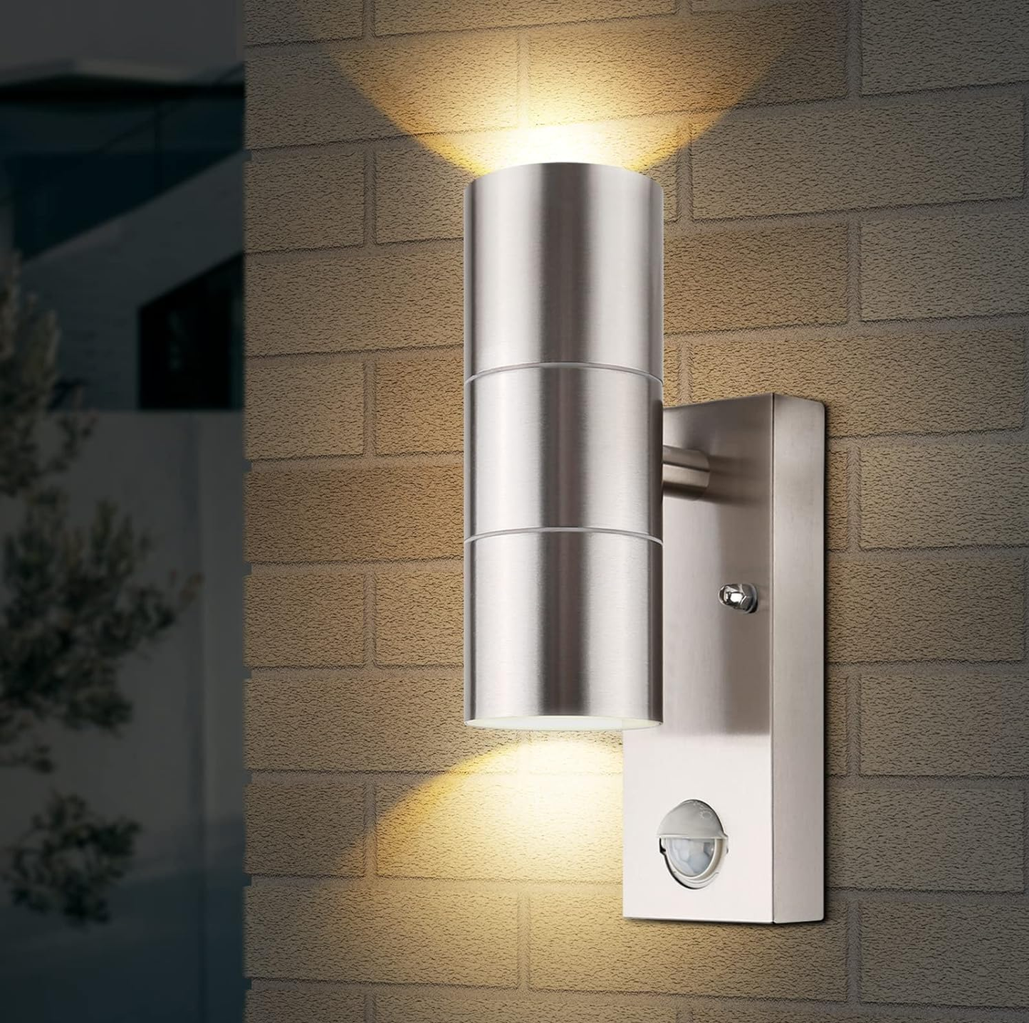 Stainless Steel Up Down Motion Sensor Wall Lights