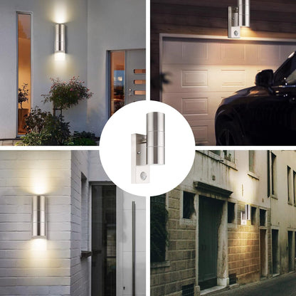 Stainless Steel Up Down Motion Sensor Wall Lights