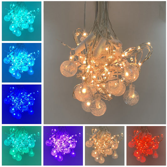 10 Modes Flexible Globe Bubble Curtain String Lights