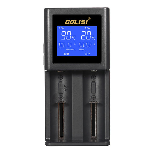 Golisi S2 HD LCD Display Smart Battery Charger For Li-ion Ni-cd/Ni-md/AAA/AA Battery