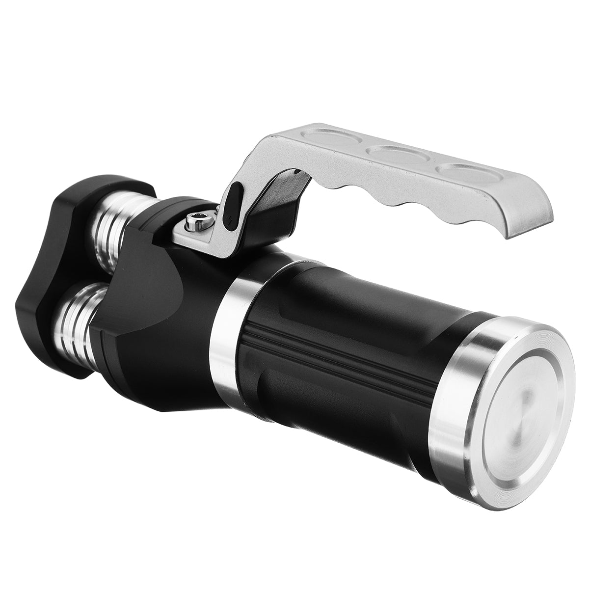 1200LM 3xT6 Tactical Flashlight Rechargeable Spotlight Searchlight Hunting (Black)