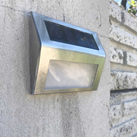 Applique Murale Solaire <br> Lampe Acier Inox