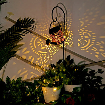 Arrosoir lumineux solaire avec fil de cuivre LED