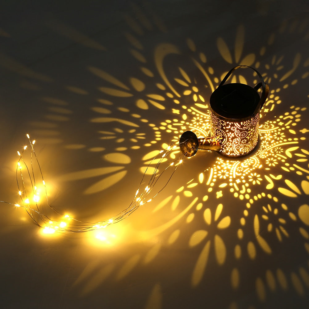 Arrosoir lumineux solaire Jardin motif automne