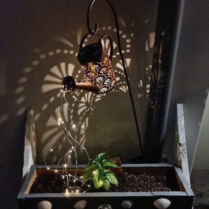 Arrosoir lumineux solaire Décoratif motif éventails