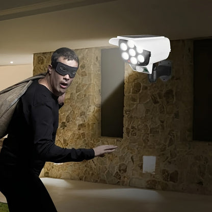 Remote Control Motion Sensor Solar Security Camera Light. 800 Lumens. 77 LEDs