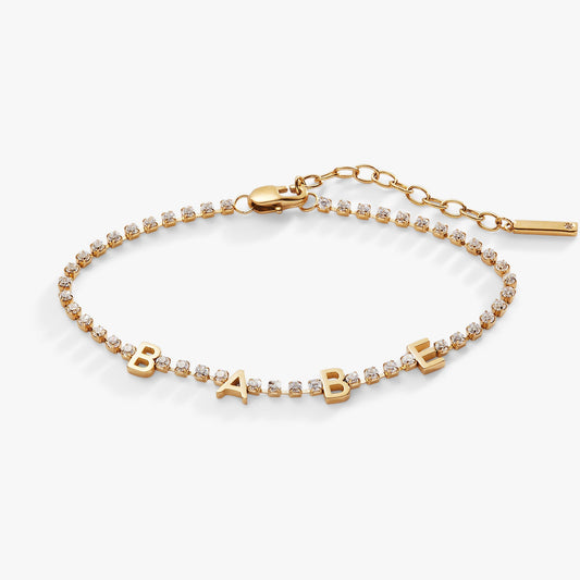 Babe Crystal Tennis Bracelet