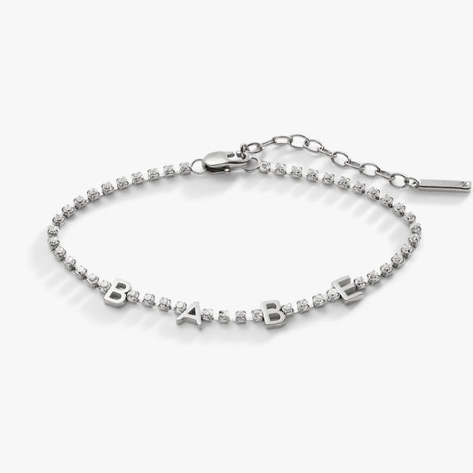 Babe Crystal Tennis Bracelet