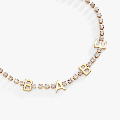 Babe Crystal Tennis Bracelet