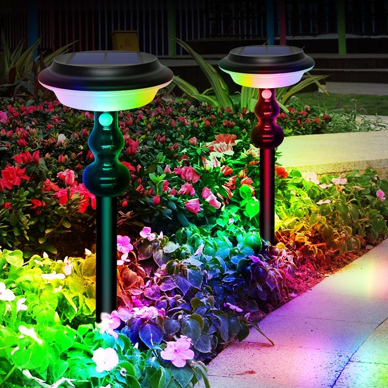 Balise solaire extérieur Lampe Changeante 2en1 54 LED