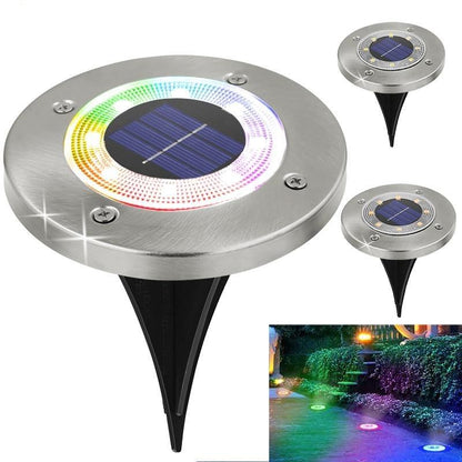 Balise solaire extérieure Lampe de sol en Alu (8LED)