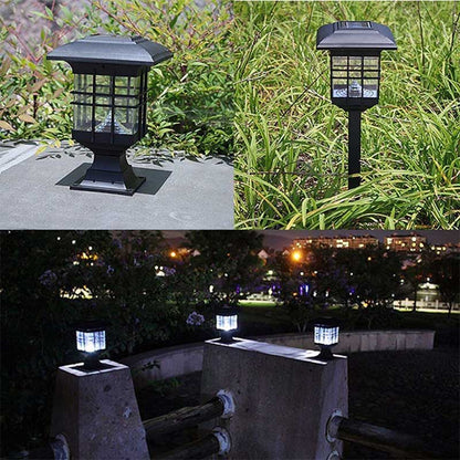 Lampe solaire jardin Piquet ou Pilier (2en1)