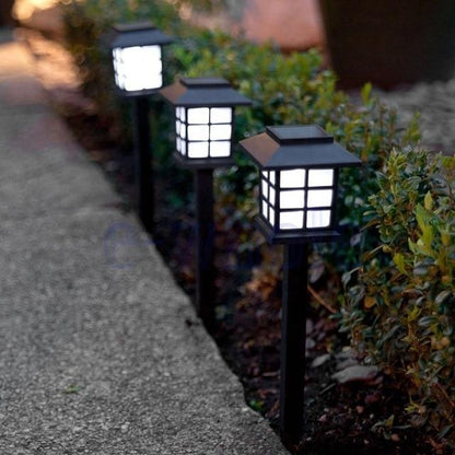 Balise Solaire Jardin <br> Rétro Noire