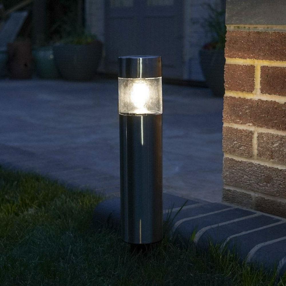 Balise solaire extérieure Piquet Argenté Inox