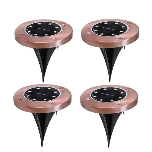 Balise solaire extérieure Piquet jardin couleur Cuivre 8 LED (Inox)