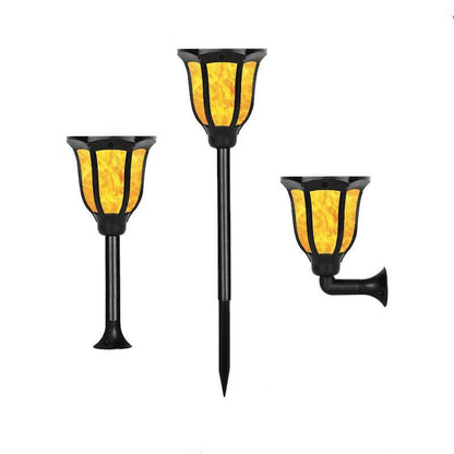 Lampe solaire jardin Flamme Rétro en 3 Style (2Pcs)