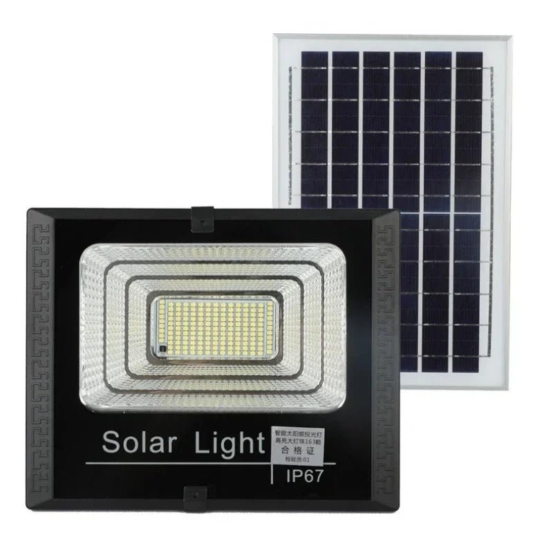 Solar LED Flood Light 100W Spotlight IP65 Waterproof with Remote Control & Adjustable for Outdoor