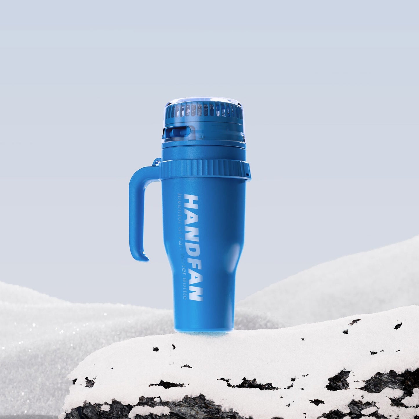 40 OZ Water Bottle Fan - HandFan Tumbler BM440 With Straw & Fan