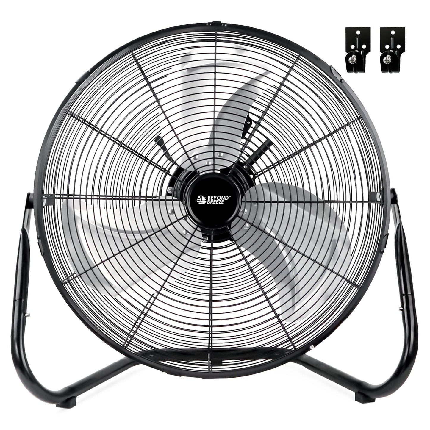 Versatile 20 Inch Heavy Duty Metal Cradle Floor Fans with 360° Tilt