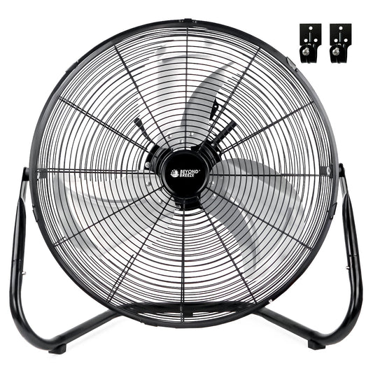 Versatile 20 Inch Heavy Duty Metal Cradle Floor Fans with 360° Tilt