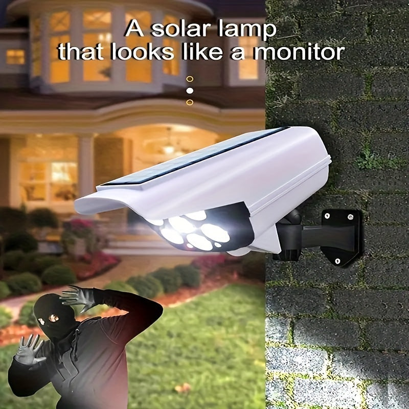 Remote Control Motion Sensor Solar Security Camera Light. 800 Lumens. 77 LEDs
