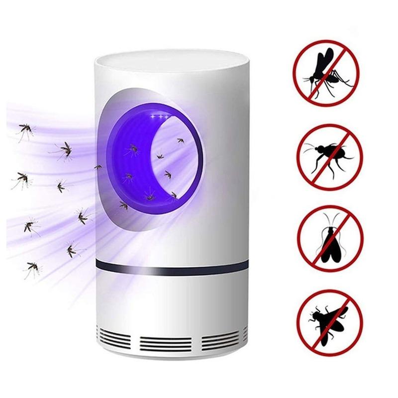 USB Electric Mosquito & Insect Killer Lamp – UV Light. Non-Toxic Suction Trap for Indoor Use