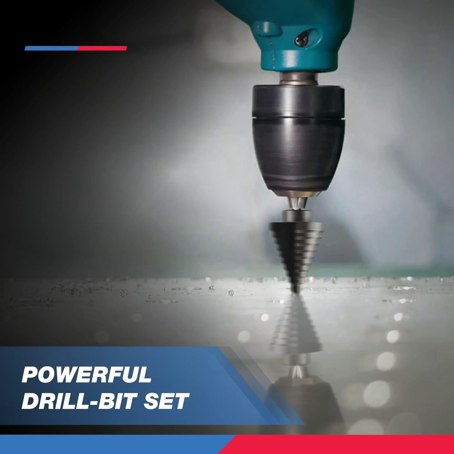 10198A 5-Piece Step Drill Bit Set - Metric Titanium High Speed Steel. 4mm to 35mm. Two Flute Design. 135° Point for Precision Drilling