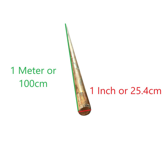 1 Meter Grounding Rod 1 Inch x 1 Meter or 26mm x 1 Meter ( Copper Plated)