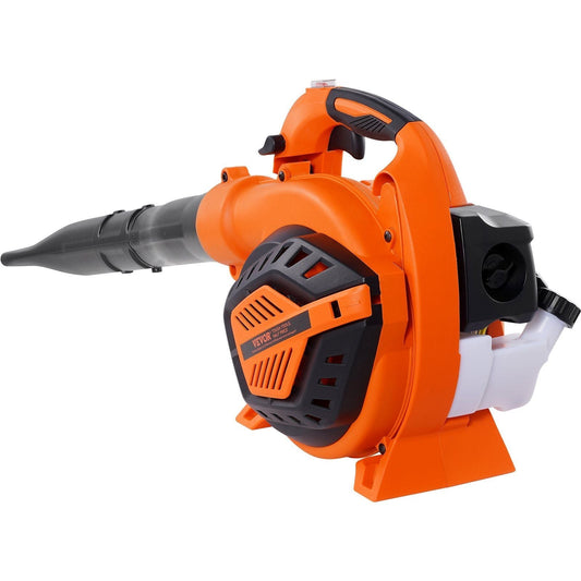 Leaf Blower. 26CC 2-Cycle Handheld Leaf Blower with A Fuel Tank. 2-in-1 Blower 425CFM Air Volume 156MPH Speed. Ideal for Lawn Care. Leaf Cleaning. and Snow Removal