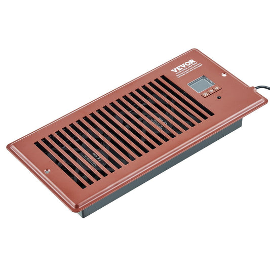 Register Booster Fan. Quiet Vent Booster Fan Fits 4' x 10' Register Holes. with Remote Control and Thermostat Control. Adjustable Speed for Heating Cooling Smart Vent. Brown